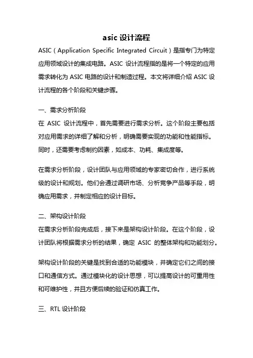 asic 设计流程