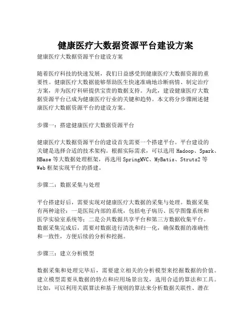 2023-健康医疗大数据资源平台建设方案-1