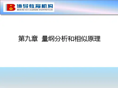 流体力学九量纲分析