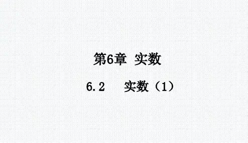 6.2 实数(1)沪科版七年级数学下册授课课件