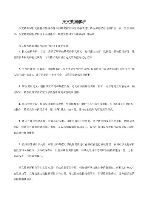 报文数据解析