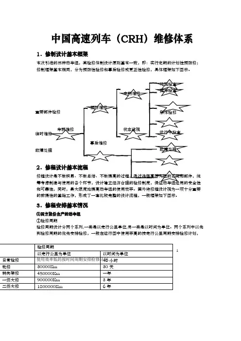 我国动车组检修体系