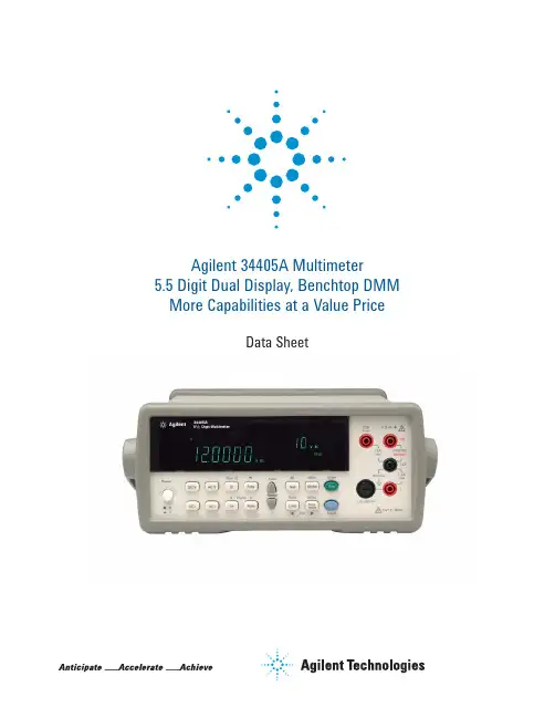 Agilent 34405A Multimeter Data Sheet说明书