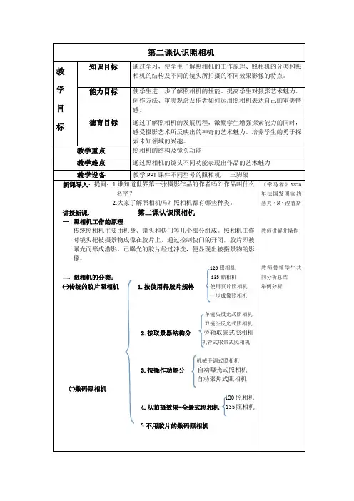 《认识照相机》教案