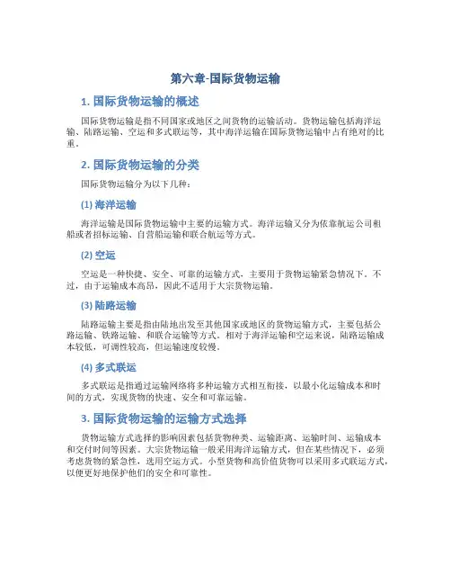 第六章-国际货物运输