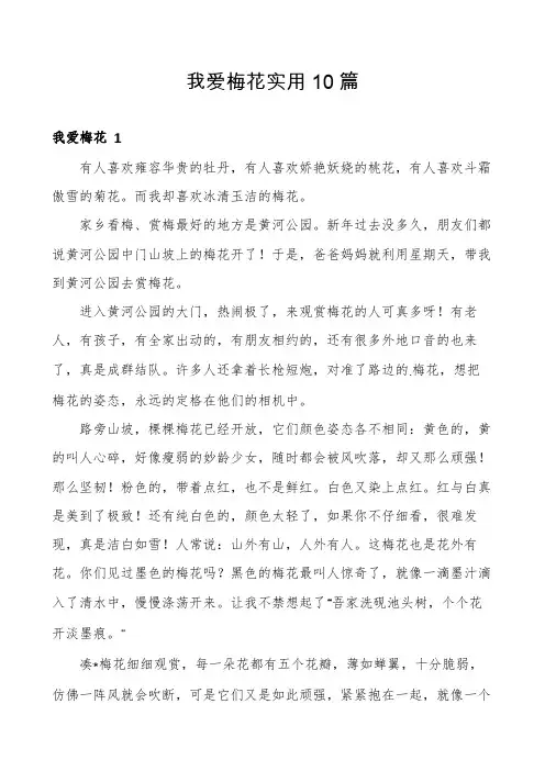 我爱梅花实用10篇