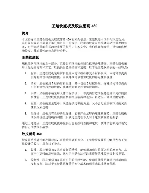 王楚钦底板及胶皮葡萄450