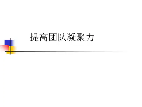 提高团队凝聚力ppt课件