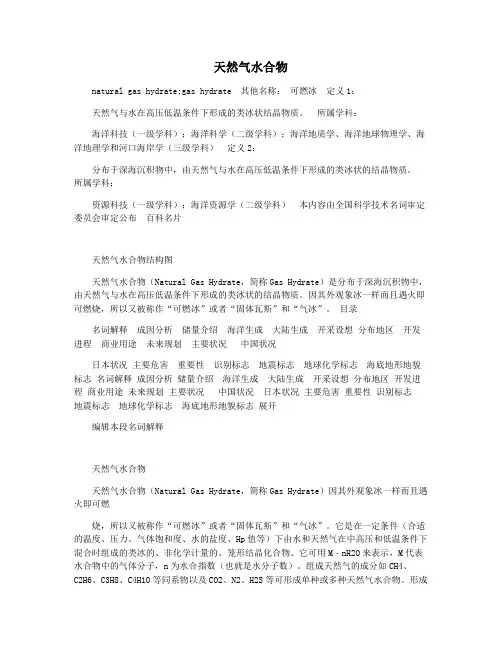 天然气水合物