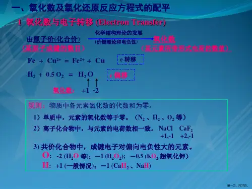 氧化还原反应与电化学基础