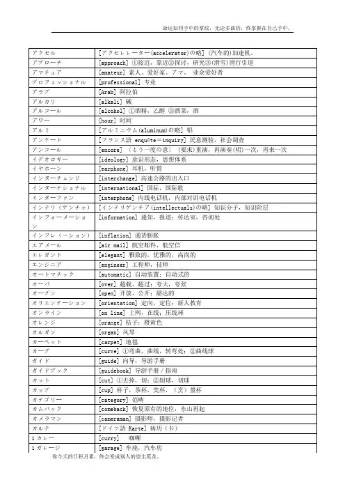 日语N1外来语