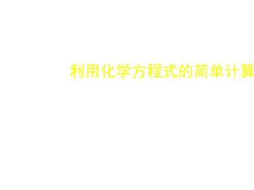 九年级化学利用化学方程式的简单计算2