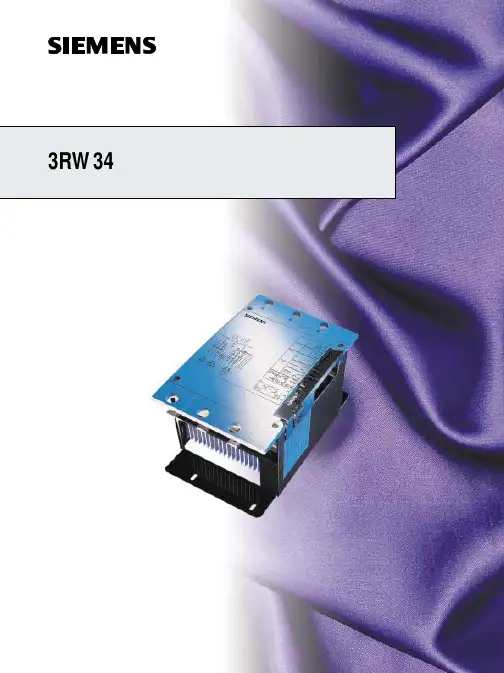 SIEMENS 3RW34 电子式软起动器 用户说明书