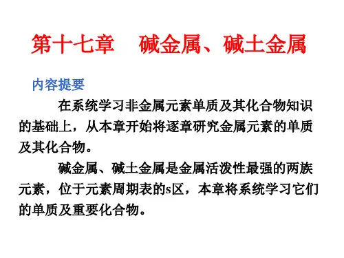 无机化学(5)碱金属