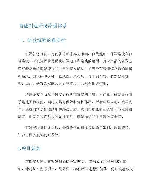 智能制造研发流程体系