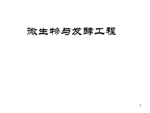 (推荐)《微生物与发酵工程》PPT课件
