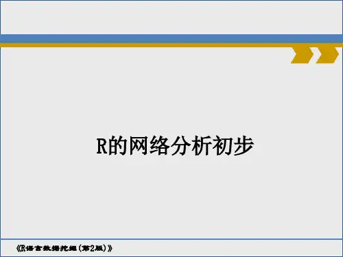 R语言数据挖掘(第2版)课件：R的网络分析初步