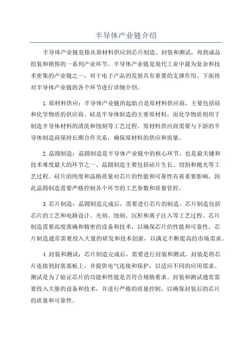 半导体产业链介绍
