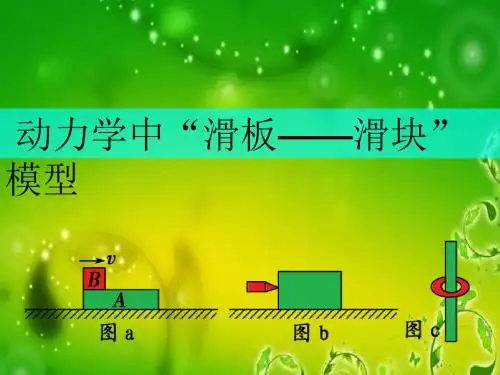 2018届一轮复习人教版动力学中“滑板—滑块”问题课件(17张)