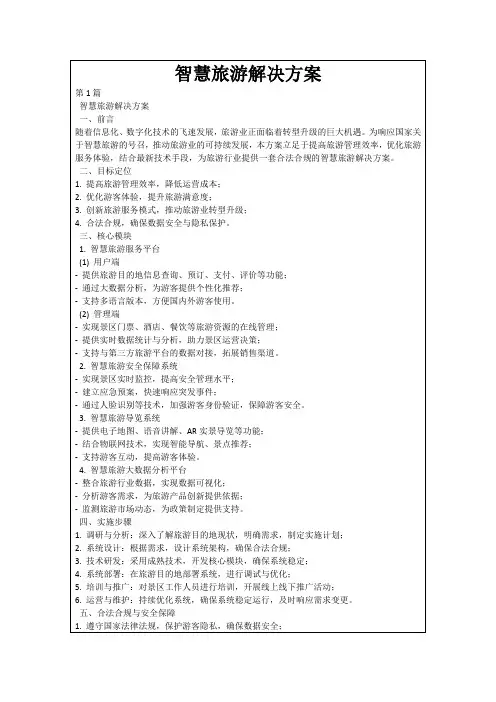 智慧旅游解决方案