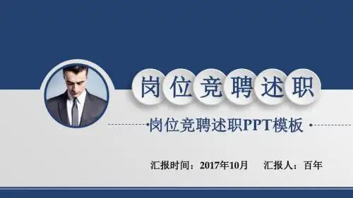岗位竞聘述职 绝对精美PPT 模板
