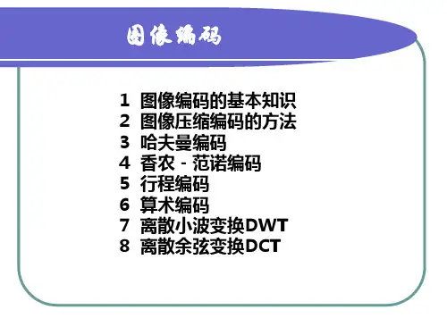 数字图像处理~图像编码资料
