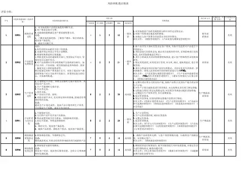 风险和机遇识别表