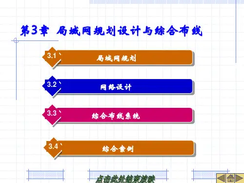 《局域网组建与维护》课件——第3章  局域网规划设计与综合布线