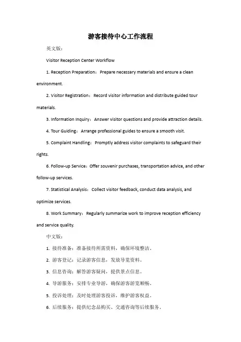 游客接待中心工作流程