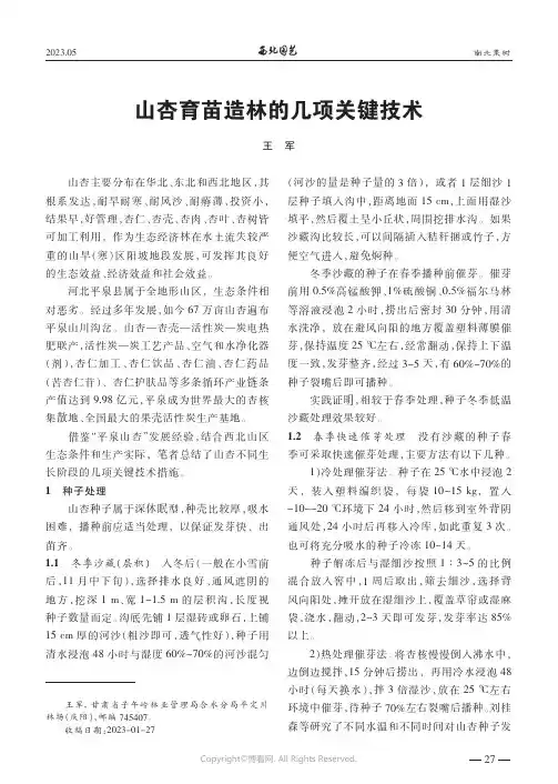 211160278_山杏育苗造林的几项关键技术