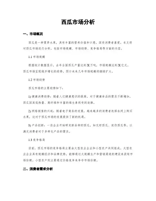 西瓜市场分析