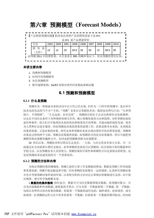 数学建模之预测模型