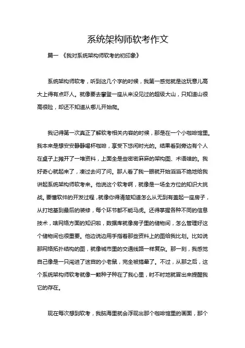 系统架构师软考作文