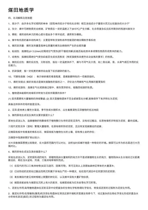 煤田地质学——精选推荐