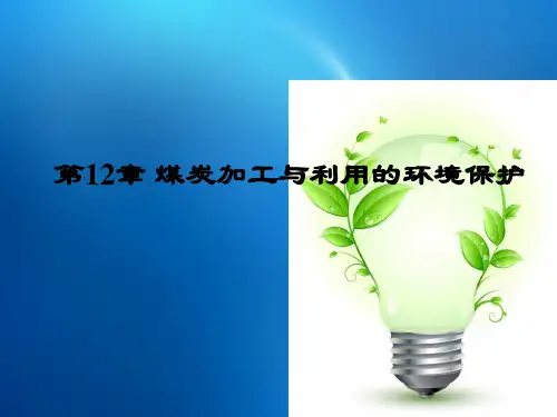 洁净煤技术课件  第12章 煤炭加工与利用的环境保护rev