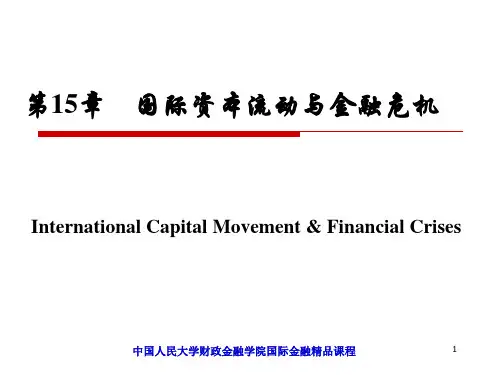 第15章 国际资本流动与金融危机(陈雨露《国际金融》-人大,王芳)
