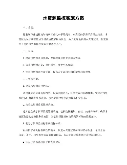 水资源监控实施方案