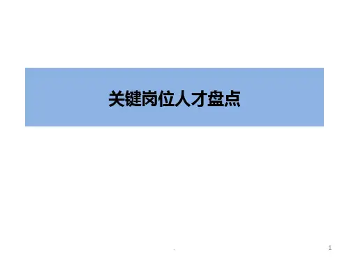 关键岗位人才盘点