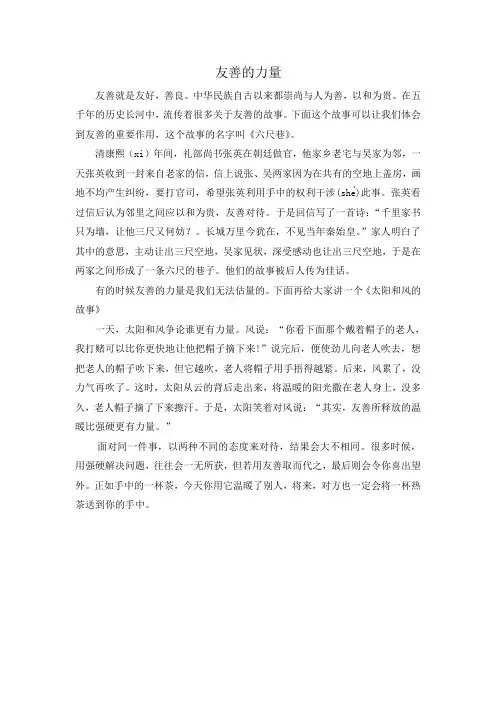 友善的力量(屠斯煦)
