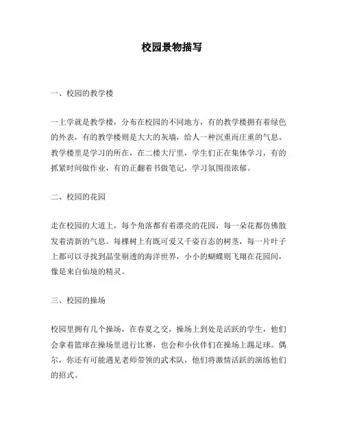 校园景物描写
