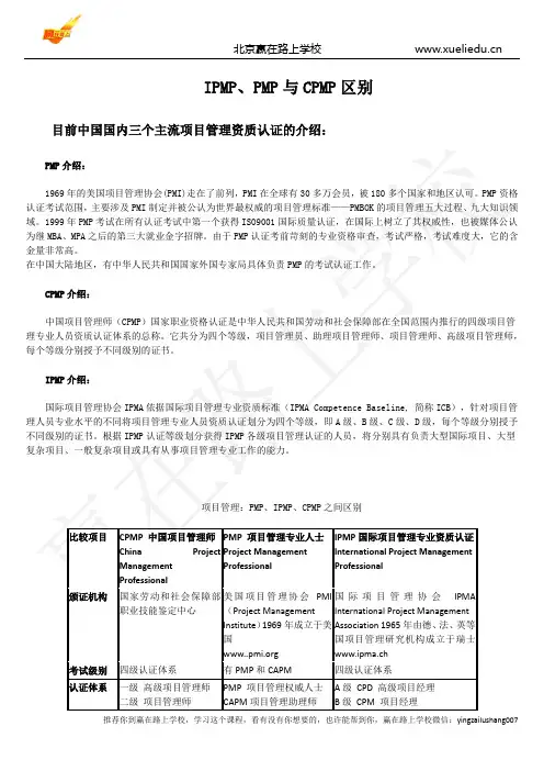 赢在路上-CPMP介绍