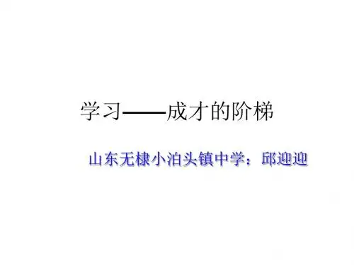 七年级政治成才的阶梯(教学课件201908)