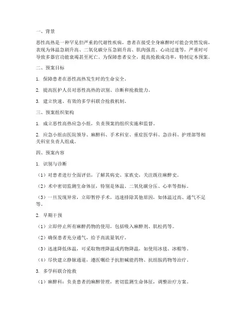 恶性高热_应急预案