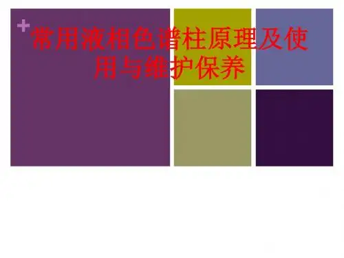 [课件]常用液相色谱柱原理及使用与维护保养PPT