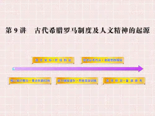 4.1古代希腊罗马制度及人文主义精神的起源
