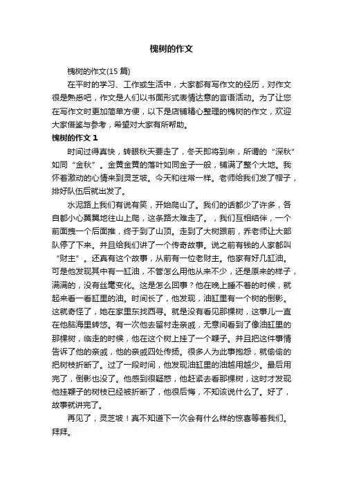 槐树的作文