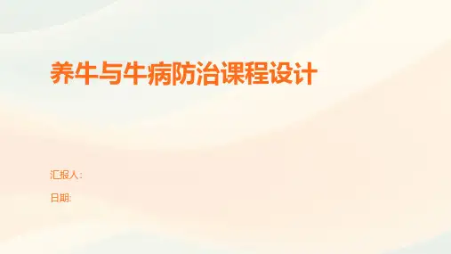 养牛与牛病防治课程设计
