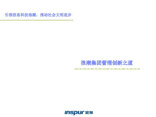 浪潮集团管理创新之道