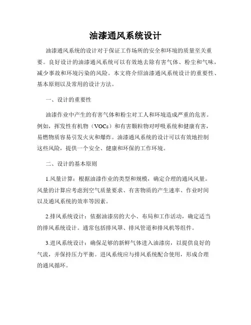 油漆通风系统设计