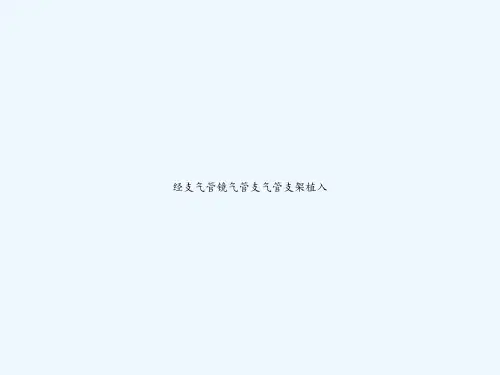 经支气管镜气管支气管支架植入-PPT